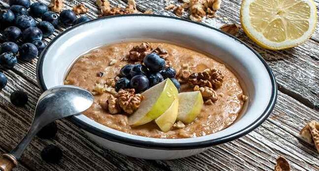 The cream soup adds variety to the gout menu