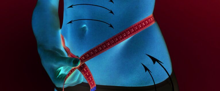reduction of subcutaneous fat from the abdomen and sides as a result of losing weight in less than a week