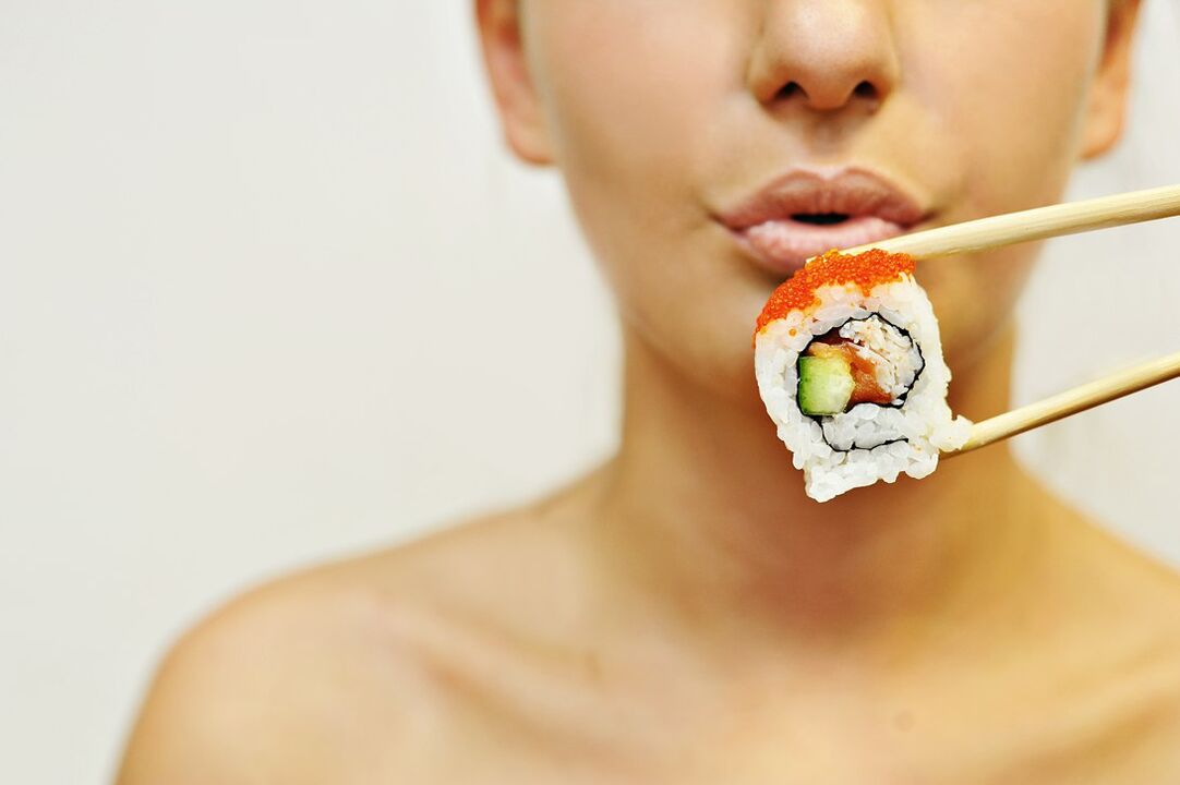eating sushi on japanese diet