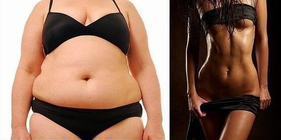 fat and slender figure as a motivation for weight loss