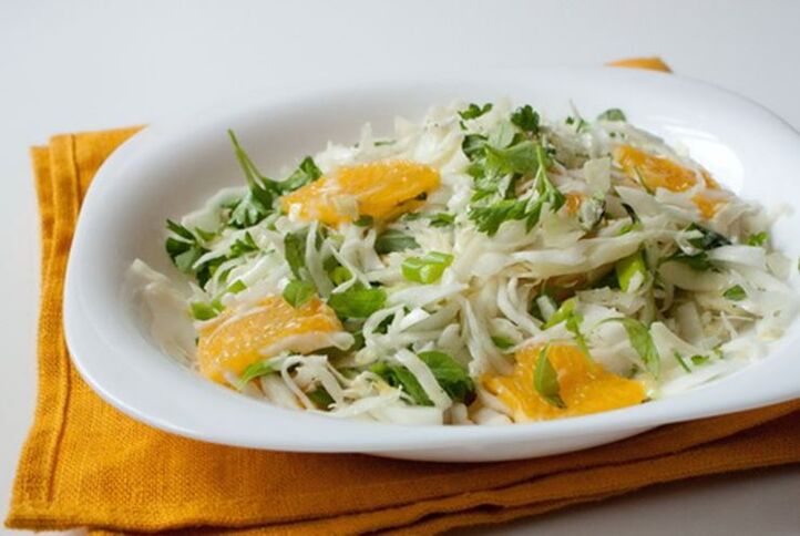 Chinese cabbage, orange and apple salad - vitamin food in a low carb diet